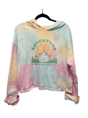 Tie Dye Schweitzer Mountain Cropped Hoodie